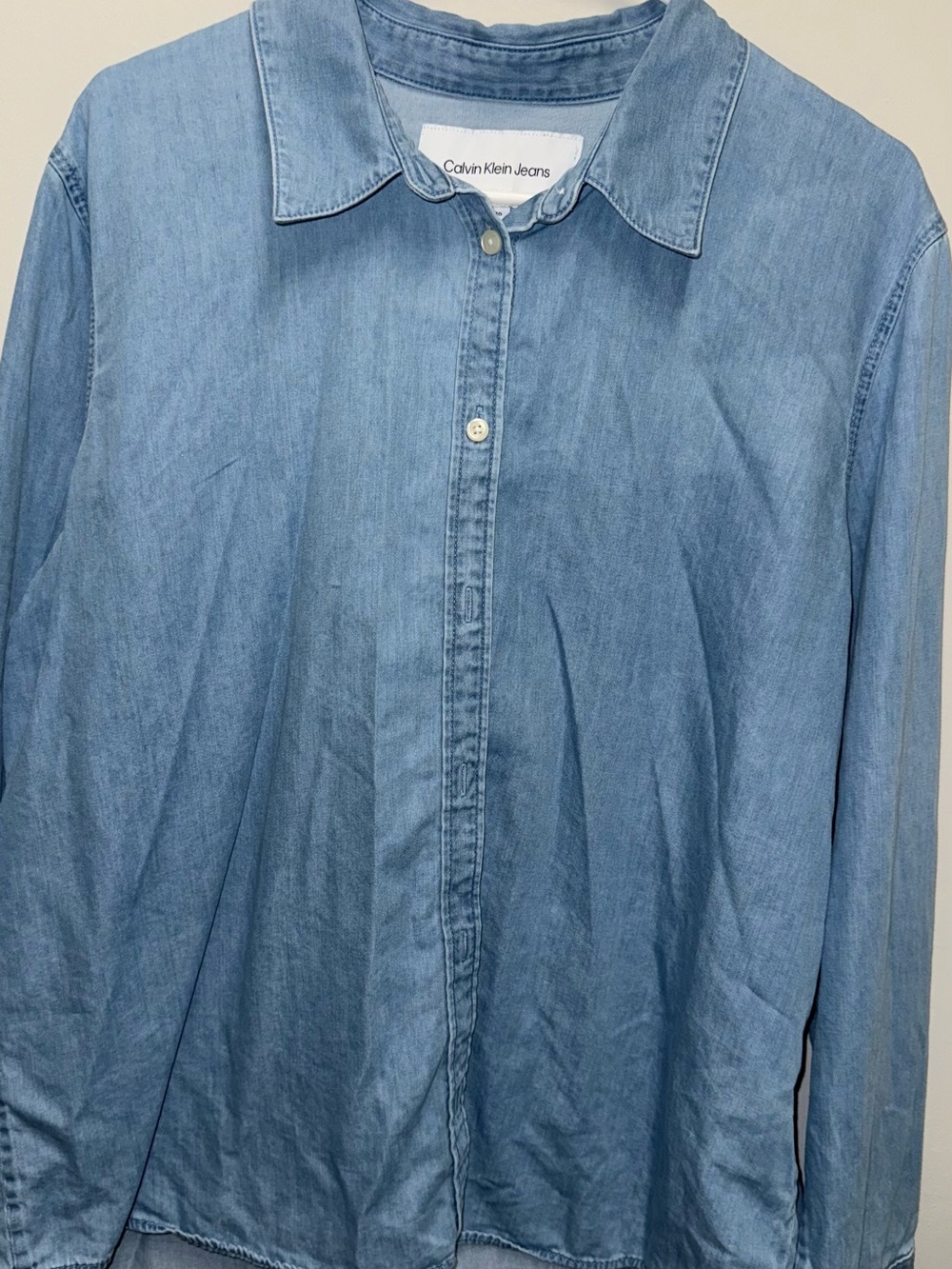 Calvin Klein Jeans Light Blue Denim Button-Down Shirt